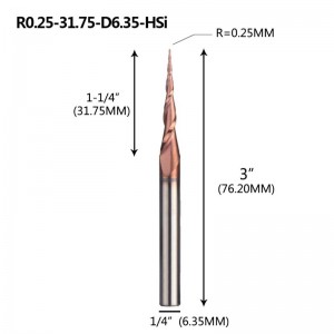 Kúpos gömbös orrvédő maró, 1/4 \