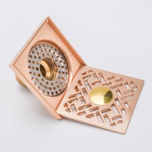 Oldalsó kimeneti négyzet alakú zuhanycsatorna