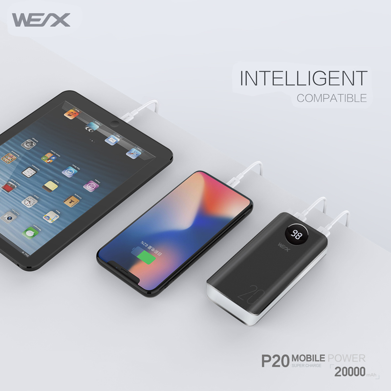 WEX P20 Power Bank kiadás, A + kategóriájú akkumulátormag ， könnyű hordozni utazás és üzleti út során