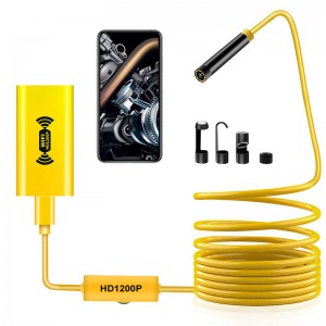 Vezeték nélküli endoszkóp 2,0 megapixeles HD WiFi borescope kamera mikro interfész vízálló ellenőrző kígyó kamera Android, iOS és Windows, iPhone, Samsung, Tablet, Mac