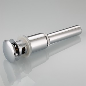 Egészségügyi termékek kerek nagy sapkás sárgaréz kattintással ellátott felpattanó hulladékként a medencébe