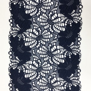 Nylon spandex elasztikus széles csipke 18 cm széles széles fehérneműkkel vagy ruhadarabokkal