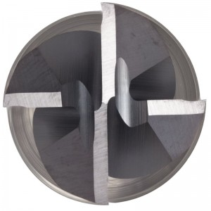 Keményfém négyzet alakú orrvédő maró, TiAlN befejező, durva és simító vágás, 30 fokos spirál, 4 horony, 2,5 \