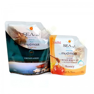 Alumínium fólia Holt-tengeri iszap arcmaszk kiöntő tasak Mylar Stand Up kiöntő tasak folyékony kozmetikai arcmaszkhoz