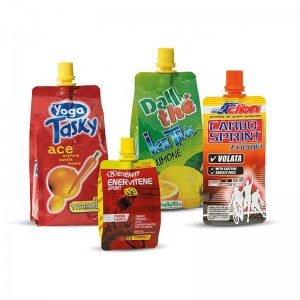 egyedi 200 ml folyékony alumínium műanyag ital szerves banán gyümölcs zselés juice csomagolás tároló doypack kifolyó tasak juice bag