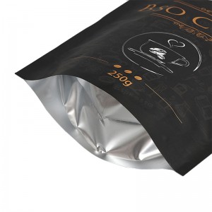 Testreszabott logóval ellátott kávézsákok, újrafelhasználható, ziplock zacskóval. Csomagoló táskák kávéhoz