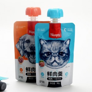 kifolyó tasak nagykereskedelmi macskaeledel tasak alumínium tasak