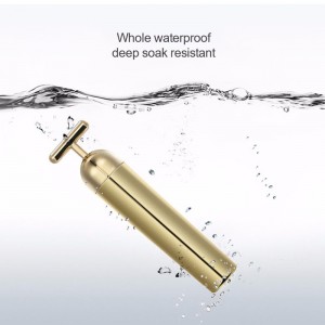 Szépségápoló impulzusos arcmasszázs, T-alakú elektromos aláírással ellátott arcmasszázs eszközök az érzékeny bőr számára.