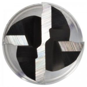 Keményfém négyzet alakú orrvédő maró, Extra hosszú kitágítású, bevonat nélküli (fényes) felület, 30 fokos spirál, 4 horony, 3 \