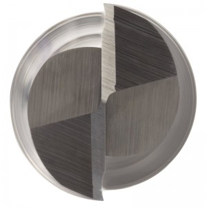 Keményfém négyzet alakú orrvédő maró, hüvelyk, bevonat nélkül (fényes), durva és durván vágott, 30 fokos spirál, 2 horony, 4 \