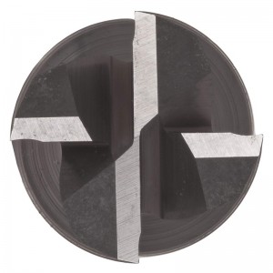 Keményfém mikro négyzet alakú orrvég, bevonat nélkül (fényes), 30 fokos spirál, 4 horony, 1,5 \