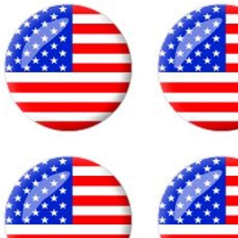 amerikai zászló kupolás matrica, embléma autó matricák