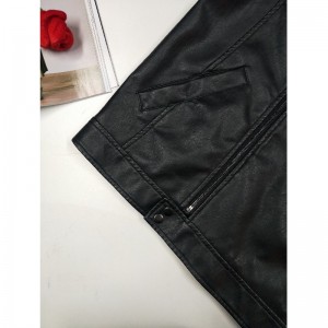 FÉRFI FEKETE PU BIKER KOCKÁZAT RLMPJ0001