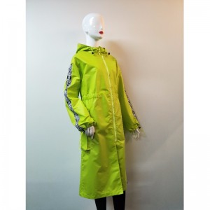 Hölgyek FLUORESCENT ZÖLD LONGLINE WINDBREAK JACKET RLWJ0009