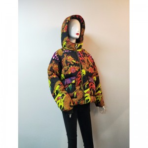 Hölgyek DRAGON PRINT PUFFER COAT RLWPC0004