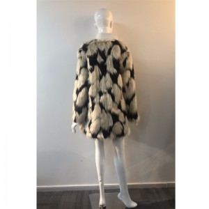 Hölgyek ZEBRA NYOMTATÁSA Bőrkabátja RLWF0003