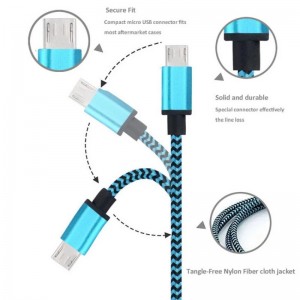 Nylon fonott adatkábel