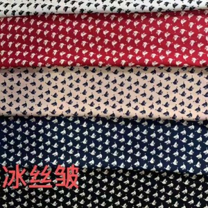 Szövött sifon ruha foltos nyomtatott ruhaszövet nagykereskedelme