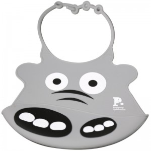 Szilikon vállpántos aranyos rajzfilm szilikon baba száj víz zseb szilikon baba rajzfilm vállpántos baba vízálló vállpántos