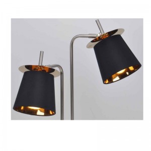 Asztali lámpa szövet árnyalattal és dekorációs lappal