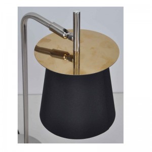 Asztali lámpa szövet árnyalattal és dekorációs lappal