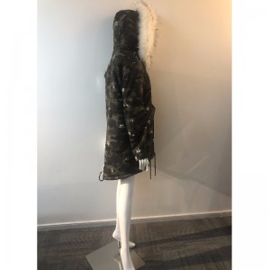 Hölgyek CAMO kapucnis kabátja RLWPC0034