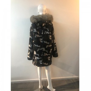 Hölgyek CAMO kapucnis kabátja RLWPC0039