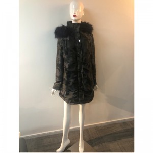 Hölgyek CAMO kapucnis kabátja RLWPC0040