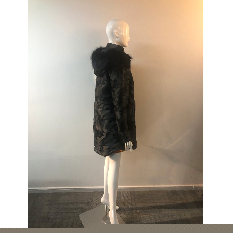 Hölgyek CAMO kapucnis kabátja RLWPC0040