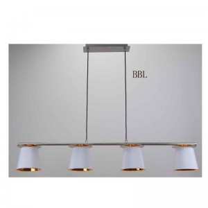 függő lámpa szövet árnyalattal, fehér árnyalatú arany belsejében