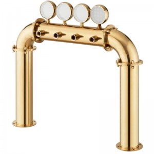 Sör-elosztó berendezés Bár Étterem Csúcskategóriás boroszlop 4 lyukú ajtótípusú bortorony lámpával PVD