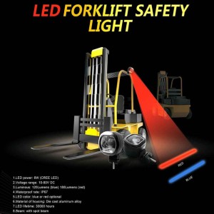 Miniméret Forklift Vörös/Kék Zóna Fény