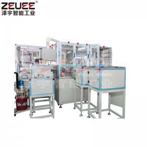 Ablakok és ajtók hardver alkatrészei a tésztához rögzítő kar automatikus összeszerelési berendezése