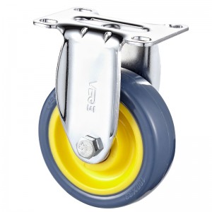 Közepes igénybevétel - krómozott ház narancssárga TPE kerékkel 1