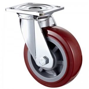 Nagy teherbírású - krómozott ház fekete TPE kerékkel1