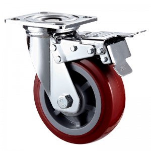 Nagy teherbírású - krómozott ház fekete TPE kerékkel1