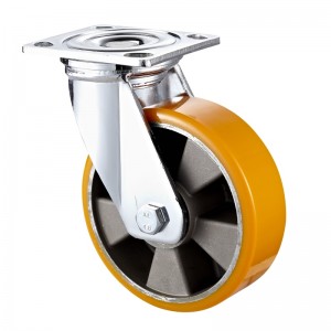 Nagy teherbírású - krómozott ház fekete TPE kerékkel2