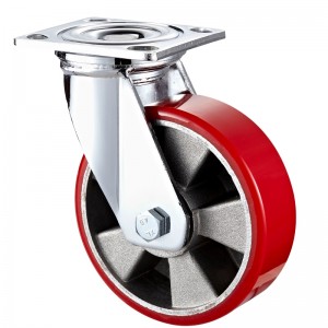 Nagy teherbírású - krómozott ház fekete TPE kerékkel3