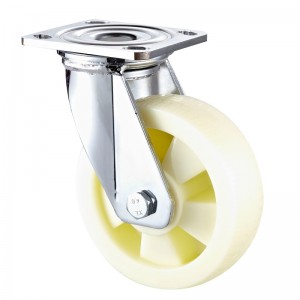 Nagy teherbírású - krómozott ház fekete TPE kerékkel4