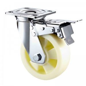 Nagy teherbírású - krómozott ház fekete TPE kerékkel4