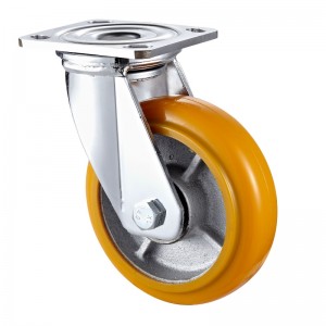 Nagy teherbírású - krómozott ház fekete TPE kerékkel6