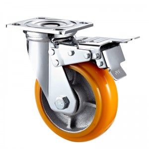 Nagy teherbírású - krómozott ház fekete TPE kerékkel6