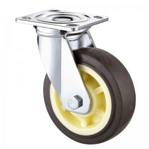 Nagy teherbírású - krómozott ház fekete TPE kerék10