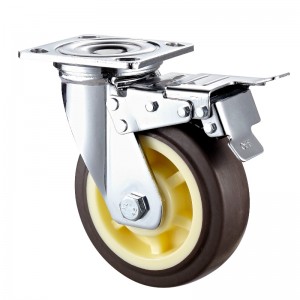 Nagy teherbírású - krómozott ház fekete TPE kerék10