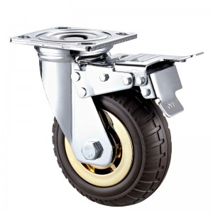 Nagy teherbírású - krómozott ház fekete TPE kerékkel11