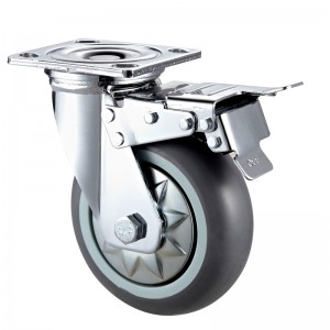 Nagy teherbírású - krómozott ház fekete TPE kerékkel13