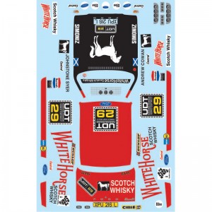 autómodell csúszda matrica