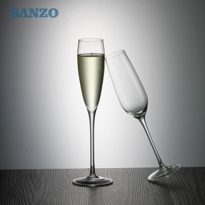 SANZO fújt üveg pezsgő furulya testreszabott, kézzel készített pezsgő üveg műanyag pezsgő szemüveg