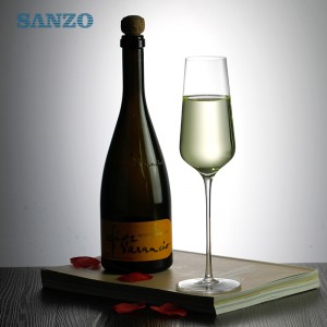 SANZO fekete pezsgő üveg testreszabott pezsgő furulya rózsaszínű hengeres pezsgő üveg