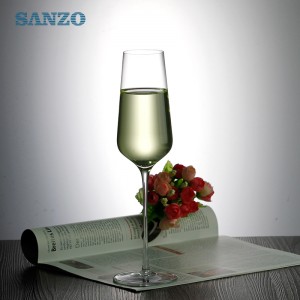 SANZO fekete pezsgő üveg testreszabott pezsgő furulya rózsaszínű hengeres pezsgő üveg